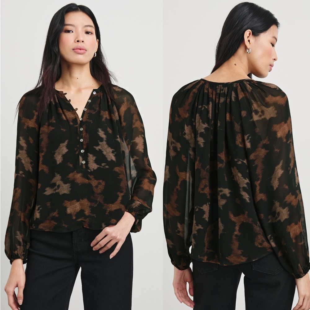 Rails Indi Top in Diffused Sandstone | Size Small